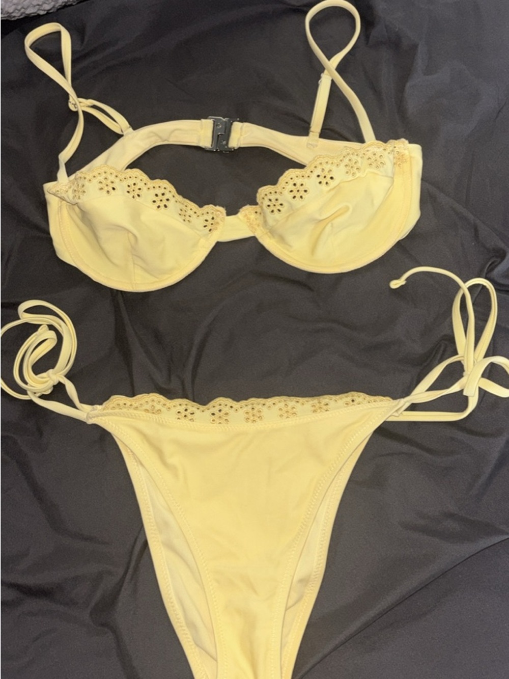 NEW Eyelet Trim Women's Bikini Set